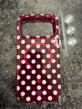iphone 17 pro max velvet caviar polka dots case